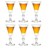 Libbey Schnapsglas Georgian Sherry - 60 ml / 6 cl - 6 Stück - Sherryglas - Portweinglas - mit Fuß - einzigartiges Glas - spülmaschinenfest