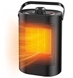 YOOKESEN Heizlüfter Energiesparend,1500W PTC Keramik Heizung Elektrisch,3-Stufen-Modus, Überhitzungs- & Kippschutz,Tragbarer Elektroheizung für Räume Schlafzimmer Büros [A Energieeinsparung]