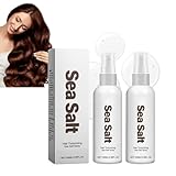 Meersalz-Spray für Haare, Verdicken Texturspray für Männer & Frauen, Leichtes Salzspray für Alle Haartypen, Nicht Fettendes Styling Meersalz-Spray für Trockenes Haar (100ml, 2pc)