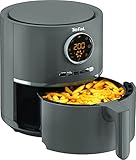 Tefal EY111B Ultra Fry Heißluftfritteuse Air Fryer, Frittieren, Rösten, Grillen, Backen, 1,2 kg für 6 Personen, 8 Kochprogramme, Digitales Display, energiesparend, gesunde Friteuse ohne Öl, Grau