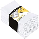 Utopia Kitchen Stoffservietten [12er Pack, Weiß] 46x46 cm...