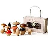 Youuys 11 Stück Baby Pilzspielzeug aus Holz Pilzdekor Holzpilze Montessori Spielzeug Holz Spielzeug Wohnzimmer Garden Deko DIY Basteln Kinder Lernspielzeug für Jungen und Mädchen Geschenk