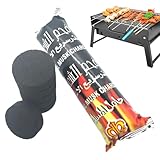 Premium BBQ Holzkohle - Holzkohle aus natürlichem Fruchtholz zum Grillen | Niedrige, leicht lesbare Holzkohle | sauberere und länger brennende Holzkohle zum Grillen