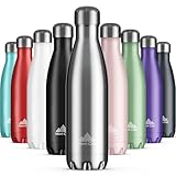 Mont-Clair Trinkflasche Edelstahl - Thermosflasche - BPA-freie - Water Bottle, Edelstahl trinkflasche 500ml - 24h Kalt & 12h Warm - Trinkflasche Auslaufsicher - Thermos Trinkflasche - Silber