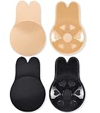 HonexCesng Stick On BH Damen Klebrige BHs Push Up Wiederverwendbare Unsichtbare Klebe BH für Trägerloses Rückenfreies Kleid, mehrfarbig, M
