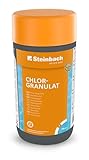 Steinbach Poolpflege Chlorgranulat – 0751201TD00 – 1 kg – Schnelllöslich/Effektiv/Neutralisierend – auch für Erstdosierung und Schockbehandlung geeignet