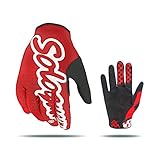 SOLO QUEEN Handschuhe für SIM Racing | Karting | ATV | alle Lenkrad Games | Kunstleder (Rot,M)