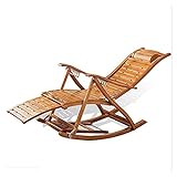 WECDS Schaukelstühle für Erwachsene Garten Sonnenliege Liegestühle Holzschaukelstuhl für Camping Angeln Strand am Pool