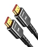 Highwings HDMI Kabel 4meter 8K,HDMI 2.1 Kabel 4m 48Gbps 8K@60Hz Highspeed 4K@120Hz 7680P eARC HDCP 2.2&2.3 DTS:X Dynamische HDR 10 Dolby Atmos Kompatibel mit Soundbar HDTV Monitor