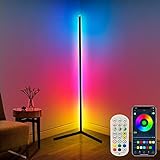 DeeprBling LED Stehlampe Wohnzimmer, 165cm Ecklampe RGB Dimmbar mit Fernbedienung und APP, 16 Millionen Farben, Musikmodi, DIY-Modus & Timing -Funktion für Schlafzimmer, Spielzimmer, Büro, Lesesaal