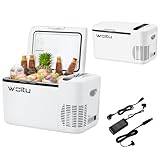 WOLTU Kompressor Kühlbox 22L Auto Kühlschrank, Elektrisch 12 V 230 V, Gefrierbox -20 ℃ bis 20 ℃ mit LED-Display USB-Anschluss, tragbare Gefrierschrank für Reisemobil Camping, mit Adapter für Kühlbox