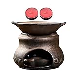 Bvizyelck Aromatherapie Brenner | Multifunktionaler Sicherer Keramik Öl Diffusor Mit Zwei Kerzen - Duftkerzen Räuchergefäß Set - Für Yoga-Raum, Zuhause, Büro, Schlafzimmer Und Meditation