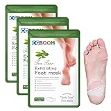 Fußmaske, 3 Paar Milchsäure Fußpeeling Maske, Feuchtigkeitsspendende Fussmaske, Hornhaut Socken, Natürlich & Sanft Fußpflege, zur Entfernung von Hornhaut, Repariert Raue Fersen