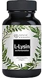 L-Lysin - 365 Kapseln - Hochdosiert mit 1000mg pro Tagesdosis - Aus pflanzlicher Fermentation - Laborgeprüft, ohne unerwünschte Zusätze, vegan und in Deutschland Produziert
