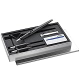 LAMY joy AL Set 011 – Schönschreibfüller-Set in der Farbe Al-black mit drei austauschbaren Federeinheiten, Tintenpatronen und Metall-Geschenkbox – Federspitzen 1,1, 1,5 & 1,9 mm