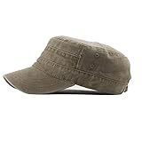 UAOOK Klassische Premium Army Cap Military Style Armee Hut Männer Low Profile Sommer 100% Baumwolle Einstellbare Fiddler Plain Flat Cadet, Baseball Cap Retro Maler Seeleute Chapeau Unisex