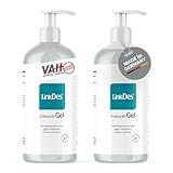 LinkDes Antiseptik Gel, VAH gelistet, klebt nicht an den Händen, Desinfektionsgel, begrenzt viruzid EN 14476 (2er Pack)