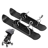 Kinderwagen Ski, Fahrradschlitten Universa-l Skischild Für Kinderwagen Und Trolleys Für Haustiere, Schneewagen-Oder Strandgleiter, Ski-Board Und Strandrollbrett Für Kinderwagen, Rollatoren Und Fahrrad