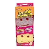 Scrub Daddy Scrub Mommy Scheuerschwamm, Topfreiniger Schwamm Küche, Putzmittel mit Texturveränderung, kratzfreier Smiley Spülschwamm, geruchsresistente Schwämme, Geschirrschwamm - 2er-Pack Violett