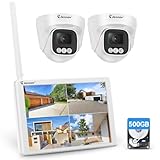 Jennov Überwachungskamera Set mit 10' Monitor 10CH Wireless...