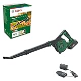 Bosch Akku-Laubbläser UniversalLeafBlower 18V-130 (Für schnelles und einfaches Säubern im Außenbereich; 18 Volt System; 1x 2,5-Ah-Akku und Ladegerät)