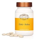 BÄRBEL DREXEL® Zink + Selen Kapseln Hochdosiert (145 Stk) einzigartige Wirkstoffkombination, 100% Vegane Herstellung Deutschland, Zinkglycinat, Haut Haare Nägel Knochen Immunsystem stärken, Selenhefe