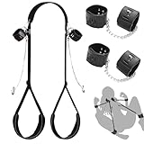SM Fessel Set Sex Bondage Kit mit Federpeitsche Augenmaske Handschellen Fußfesseln Nippelklemmen und mehr Premium Bondage Spielzeug für Erwachsene Paare Anfänger und Profis SM Sex Toys