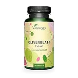 OLIVENBLATTEXTRAKT Kapseln Vegavero® | 40% OLEUROPEIN | Vergleichssieger 2024* | Spanischer Olivenblatt Extrakt (15:1) | 500 mg - Entspricht 7500 mg Olivenblättern | 90 Kapseln | Vegan