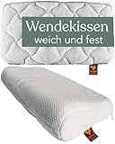 Traumreiter orthopädisches Nackenstützkissen für erholsamen Schlaf - orthopädisches Wendekissen 2 Härten gegen Schmerzen & Verspannungen - ergonomisches Kopfkissen Memory Foam Schlafkissen