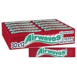 Airwaves Cherry Menthol, rot, zuckerfreier Kaugummi,...
