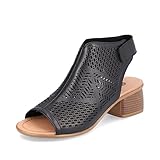Remonte Damen Schaftsandalen R8774, Frauen Sandalen,Sandaletten,hochgeschlossen,Klettverschluss,Sommerschuhe,Freizeitschuhe,schwarz,40 EU / 6.5 UK