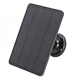Hamwesh Solarpanel 10W für Pro 3 Pro 4, 360 Grad Einstellbare Halterung mit 9,8 -Fuß -Kabel für eine Überwachungskamera (BLACK)