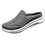 Laufschuhe Herren Leichte Sportschuhe Komfort Trekkingschuhe Mesh Atmungsaktiv Turnschuhe Bequem Wanderschuhe Herren Outdoor Fashion Running Fitness Schuhe Freizeit Slip on Sneaker (X1-Dark Gray, 43)