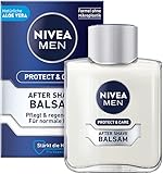 NIVEA MEN Protect & Care After Shave Balsam (100 ml), beruhigendes After Shave, Hautpflege nach der Rasur mit Aloe Vera und Pro Vitamin B5