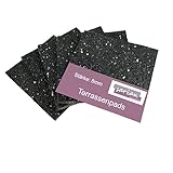 200 Stück 100 x 100 x 8mm Terrassenpads, Gummigranulat, Unterlegpads für Unterkonstruktion Terrasse, Balkon, Unterleggummi für Waschmaschine – Menge selbst auswählen