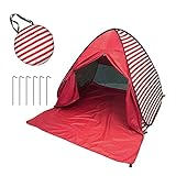 SoLaka Camping-Toilettenzelt, Pop-Up-Strand-Sichtschutzzelt, 2–3 Personen, automatische Strandmuschel, Winddicht, wasserdicht, belüftet, tragbar, leicht Little Happy