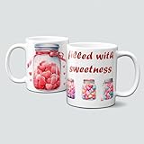 online-hut - Tasse - Kaffeebecher - Valentinstag - Tasse mit Süßigkeiten Motiv - Sweets - Candy - VT-22