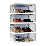 Schuhkartons – Schuh-Organizer, transparente Box mit magnetischer Tür | Durchsichtige Schuhboxen, platzsparende Sneaker-Ausstellungsbehälter | Schuh-Ausstellungsbehälter für Zuhause, Schlafsaal, Bauer
