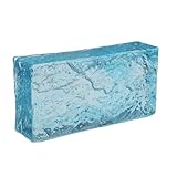 Fuchs Design Glasziegel Glasklinker Crystal Collection Rock Azur, ca. 20x10x5 cm (blau)