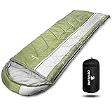 COVACURE Schlafsack Outdoor - Sommer Winter 4 Jahreszeiten Ultraleicht Kleines Packmaß Schlafsäcke Deckenschlafsack Camping Survival Ausrüstung für Erwachsene & Kinder