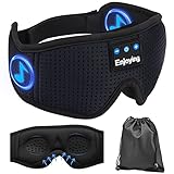 Schlafkopfhörer Schlafmaske,schlafkopfhörer bluetooth schlafmaske 3D-Augenmaske,Kabellose Augenmaske Waschbar HD-Stereo-Lautsprecher,für Nickerchen, Schlafen und Reisen,Seitenschläfe (schwarz)