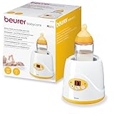 Beurer BY 52 Babykost- und Fläschchenwärmer, Erwärmen und Warmhalten von Babynahrung, 8 Minuten Aufwärmzeit, digitale Temperaturanzeige, passend für alle handelsüblichen Babyflaschen, 1 Stück