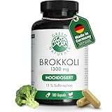 Brokkoli Kapseln - Hochdosiert: 170mg Sulforaphan & 1300mg Brokkoli Extrakt je Tagesdosis - 3 Monate Vorrat (180 Kapseln) - Apothekenqualität - Green Naturals®