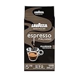 Lavazza, Espresso Italiano Classico, Gemahlener Kaffee, mit Blumigen und Fruchtigen Aromanoten, Ideal für Mokka-Kannen oder Filterkaffee, 100% Arabica, Intensität 5, Mittlere Röstung, 250 g Packung