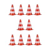 Relaxdays Unisex – Erwachsene Warnkegel 10er Set,...