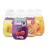 Ahead Zero Sirup │ Mixed 4 x 48 ml │ für 6-8 Liter Getränk │ getränkesirup zuckerfrei │ sirup ohne zucker & Kalorien │ hochkonzentrierter Fertiggetränk Fruchtextrakten sirup