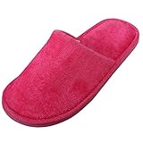 Pitashe Unisex Hausschuhe Warm Schön Einfarbig Plüsch Winter Hausschuhe Baumwollpantoffeln Pantoffeln Bequem Leicht Slippers Wärmehausschuhe Indoor Home rutschfeste Paar Hausschuhe für Herren Damen