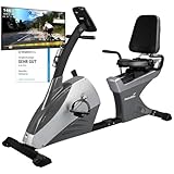 Skandika Liegeergometer Centaurus Sitzergometer Heimtrainer Liegeheimtrainer | 13kg Schwungmasse, 12 Trainingsprogramme, Bluetooth App-Steuerung, Google Street View | 150kg belastbar