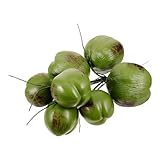 DECHOUS 1 Bund Künstliche Kokosnüsse Deko Hawaii Party Realistische Simulation Tropische Früchte für Luau Hochzeit Tischdekoration Tropische Party Accessoire