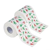 Toilettenpapier mit Weihnachtsmann-Druck, dekoratives Badezimmerpapier, geeignet für die Weihnachtszeit zu Hause, Café, Restaurant und Geschäft (E)